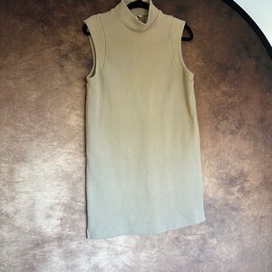 & Other Stories Tan High Neck Dress